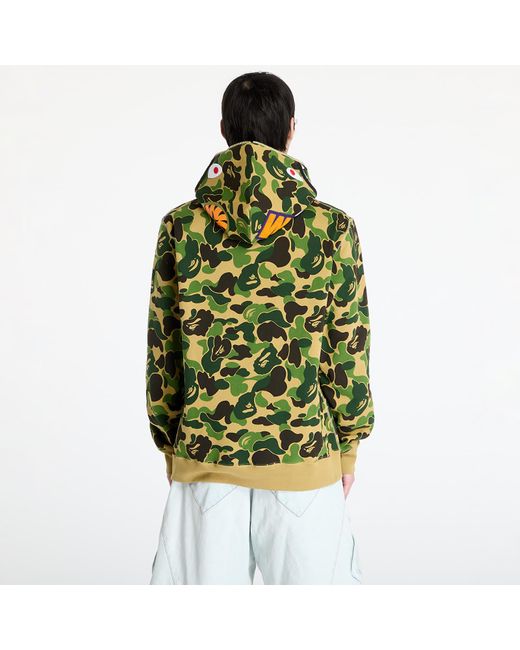 A BATHING APE ☆ABC CAMO SHARK HALF ZIP PULLOVER HOODIE Blue ABC Camo Shark Half Zip Hoodie by BAPE on Sale