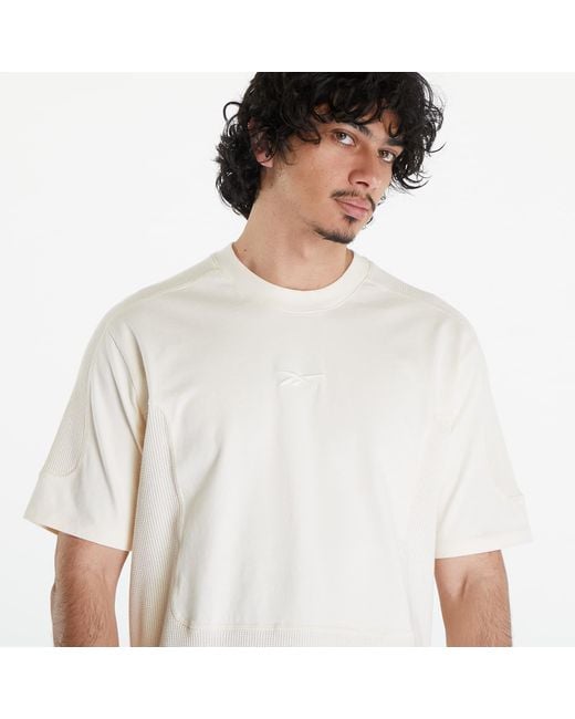 Reebok White Ltd Training Waffle Pattern T-shirt for men