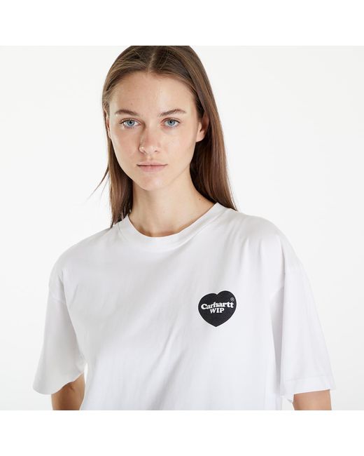 Carhartt T-shirt s/s heart bandana t-shirt unisex white/ black stone washed m