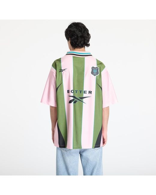 Reebok Green Jersey X Botter Ltd Reverse Soccer Tee Striped for men