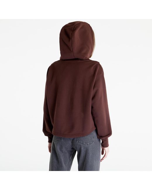 Sportswear modern fleece oversized french terry hoodie earth/ plum eclipse di Nike in Brown