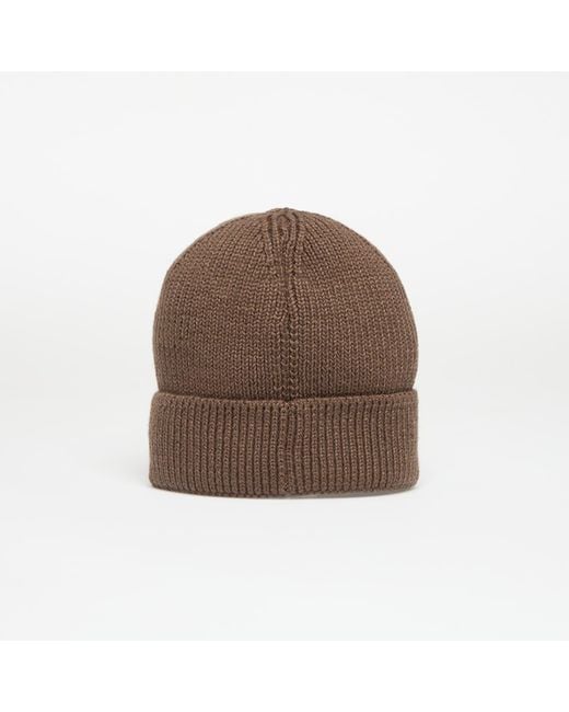 The North Face Brown Tnf Logo Box Cuffed Beanie