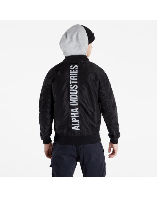 Alpha Industries Jacke Alpha Industries Ma-1 Tt Hood Bp Reflective Jacket in Black für Herren