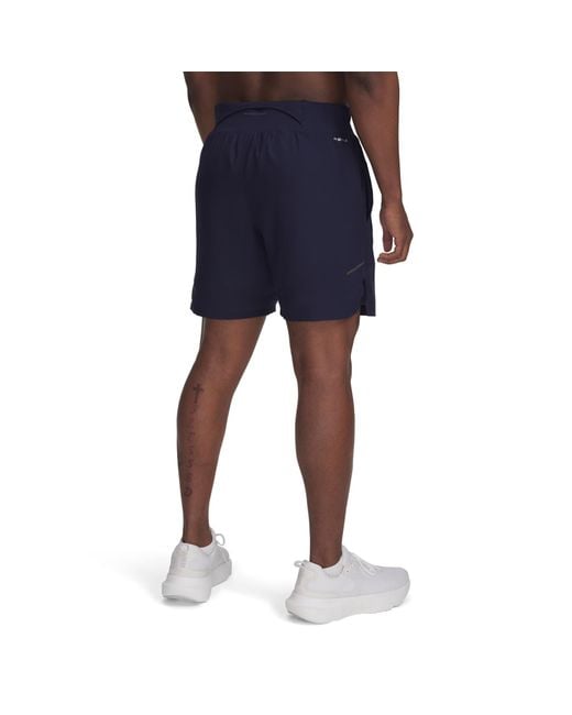 Under Armour Korte Broek Launch Pro 2N1 7' Shorts Midnight/ Stream/ Reflective in het Blue voor heren