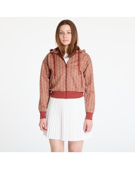 Lacoste Red Sweatshirt Jacquard Sweatshirt Iberis/ Latte