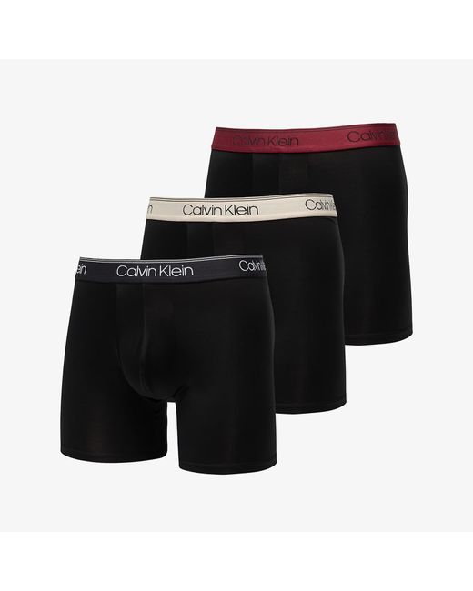 Calvin Klein Microfiber Stretch Boxer Brief 3-Pack in Black für Herren