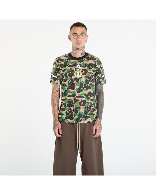 adidas Originals Jersey Adidas X Bape Jersey Top in Green