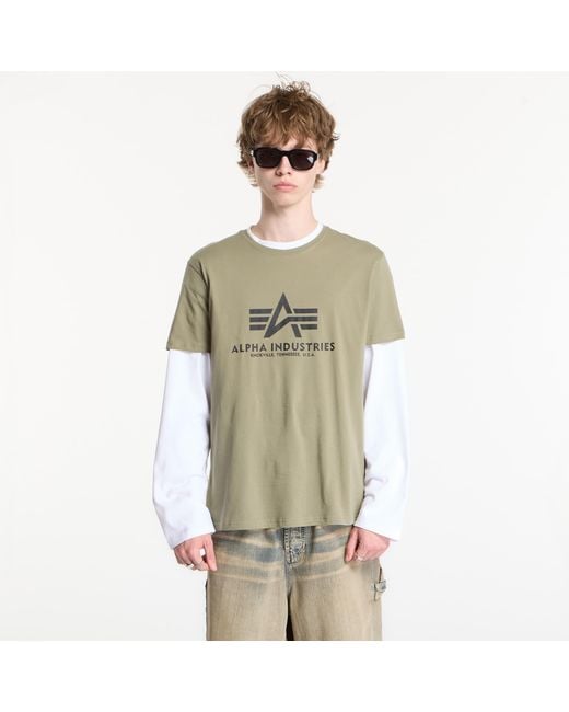 Alpha Industries Green T-Shirt Basic Tee for men