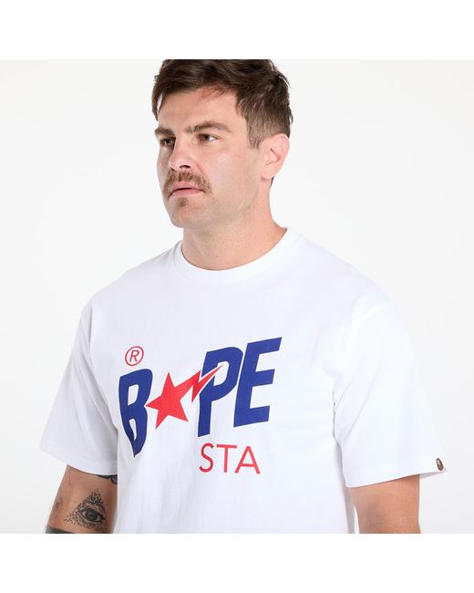 A Bathing Ape White T-Shirt Colors Bape Sta Tee