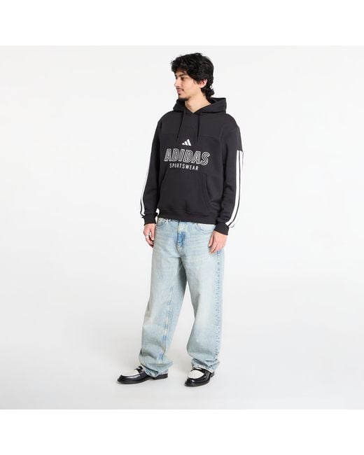 Adidas Originals Sweatshirt Adidas House Of Tiro Fleece Hoodie in het Black voor heren