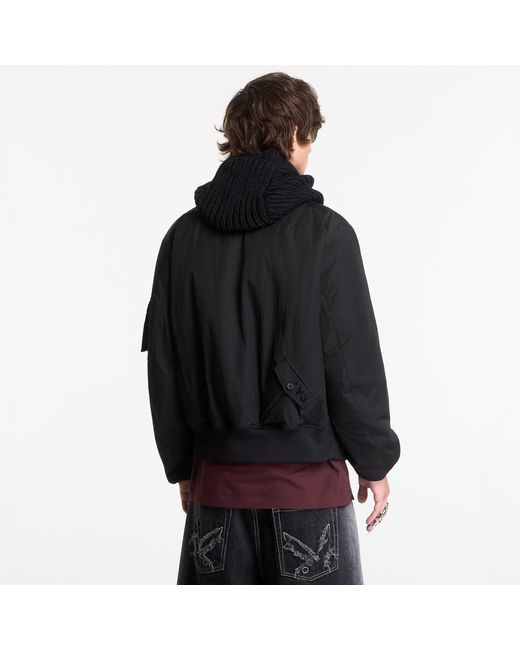 Y-3 Black Bomber Nylon Bomber Jacket