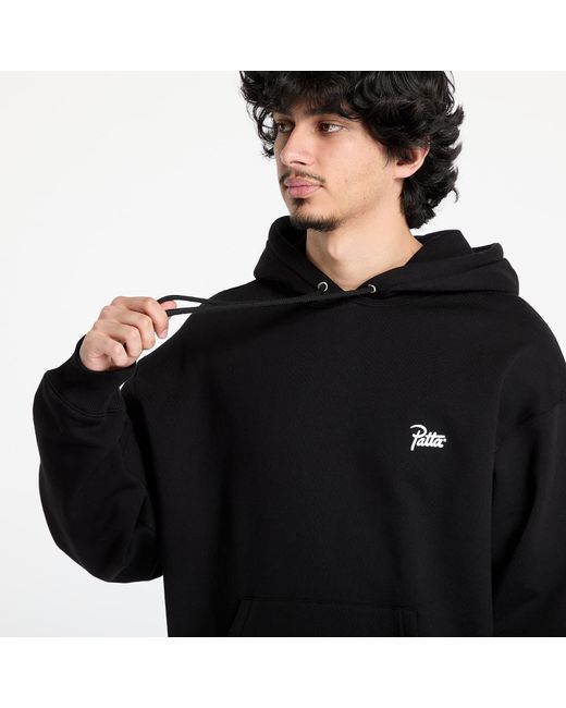 PATTA Black Sweatshirt Bark Boxy Hooded Sweater