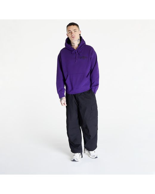 Carhartt Purple Sweatshirt hooded onyx script sweat unisex tyrian/ black xs