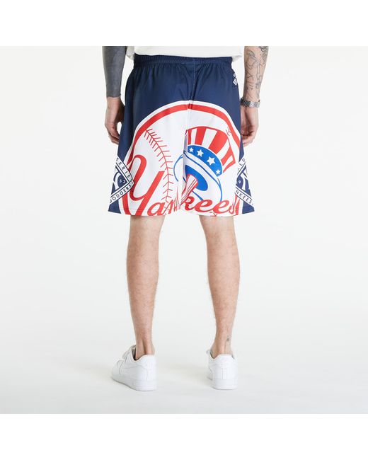 KTZ Red New York Yankees Large Logo Shorts for men