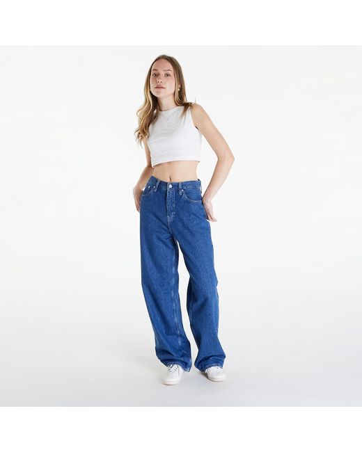 Calvin Klein Blue Pants Jeans High Rise Relaxed Jeans