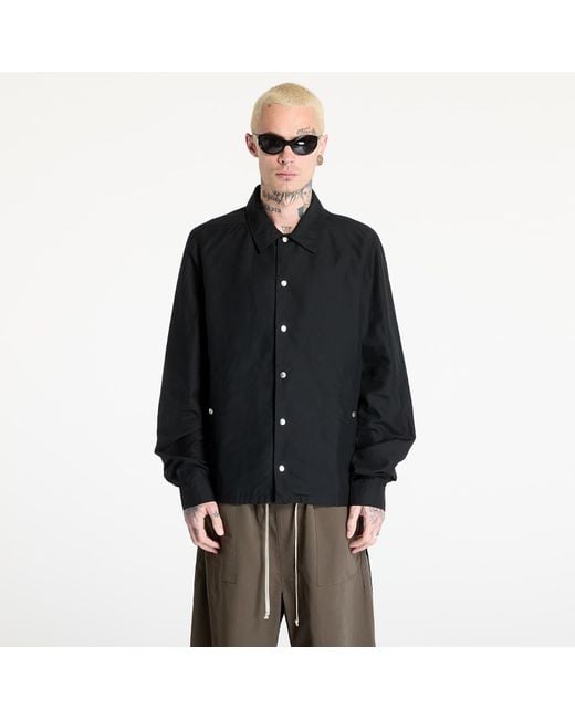 Rick Owens Jas Snapfront Jacket in het Black voor heren