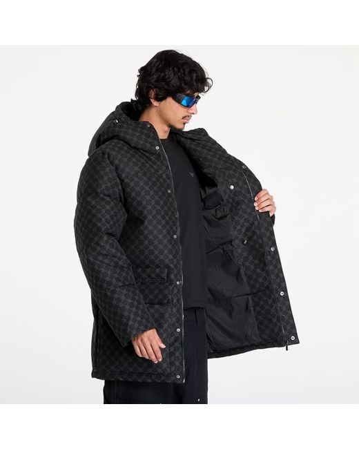 Daily Paper Black Jacket Oba Cotton Monogram Puffer for men