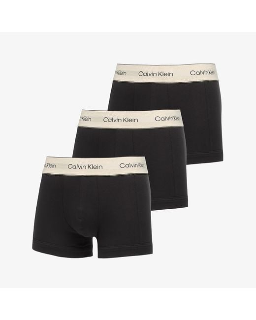Calvin Klein Drie Boxershorts Met Logodetail in het Black voor heren