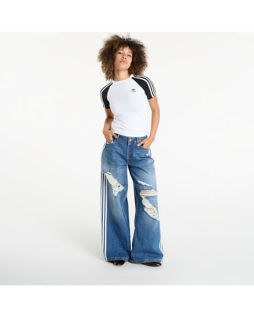 Jeans loose denim destressed pants 28/32 Adidas Originals en coloris Blue