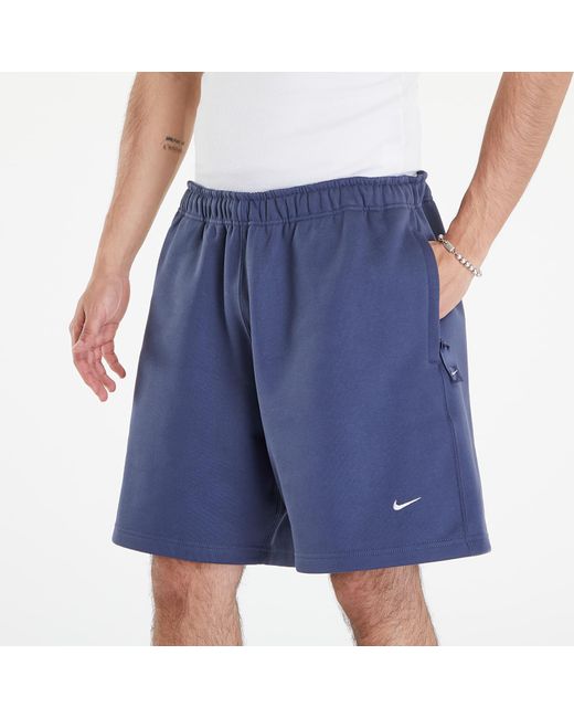 Solo swoosh fleece shorts thunder blue/ white Nike pour homme