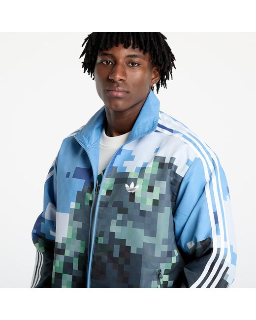 Adidas Originals Jas Adidas X Minecraft Tracktop/ Hazy/ Magic Lime in het Blue voor heren