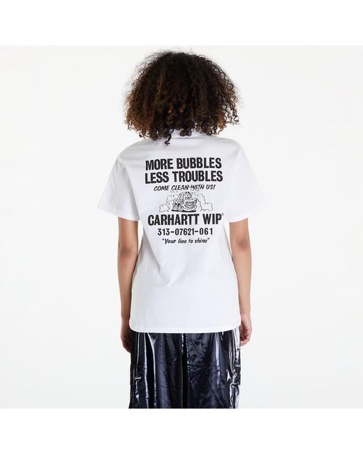 Carhartt T-shirt Short Sleeve Less Troubles T-shirt Unisex White/ Black Xs