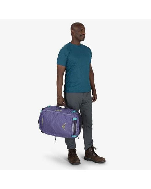 Osprey Blue Transporter 40 Duffle Backpack Euphoria/ Ink