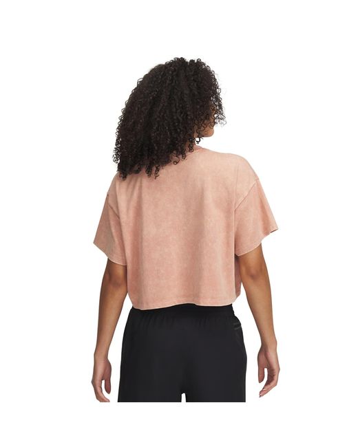 Under Armour Black T-Shirt Hwt Wash Ss Tee Canyon/ Canyon