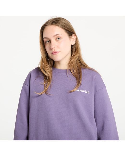 Sporty & Rich Purple Sweatshirt Health Is Wealth Crewneck Dusty Grape