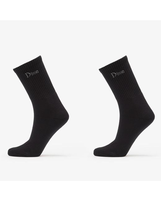 Dime Black Classic Long Socks 2-Pack
