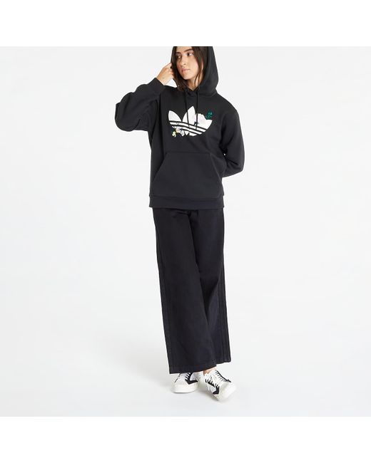 adidas Originals Adidas Flower Hoodie in Black | Lyst
