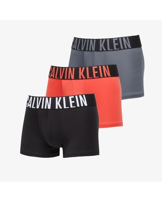 Boxer Cavin Kein Trunk 3-Pack Muticoor di Calvin Klein in Red da Uomo