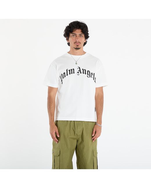 Magietta Pam Anges Curved Ogo Reg Tee Off/ Back di Palm Angels in White da Uomo