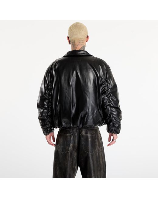 Veste faux leather puffer bomber jacket l M I S B H V pour homme en coloris Black