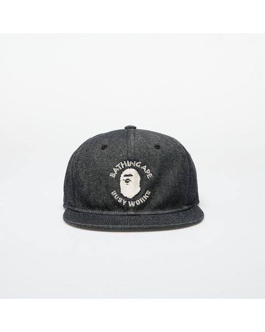 A Bathing Ape Black Busy Work Denim Cap M