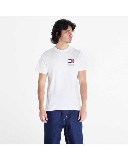Tommy Hilfiger Slim Essential Flag Short Sleeve Tee in White for Men | Lyst