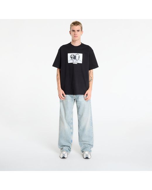 Pleasures Black T-Shirt Inverted T-Shirt for men