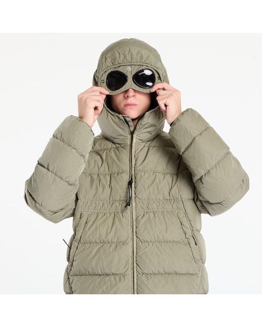 C P Company Jas Chrome-R Goggle Down Jacket in het Green voor heren