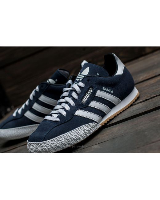 adidas Originals Adidas Samba Super Suede Navy/ Footwear White in Blue for  Men | Lyst