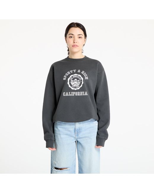 Sporty & Rich Sweatshirt California Emblem Crewneck in het Gray