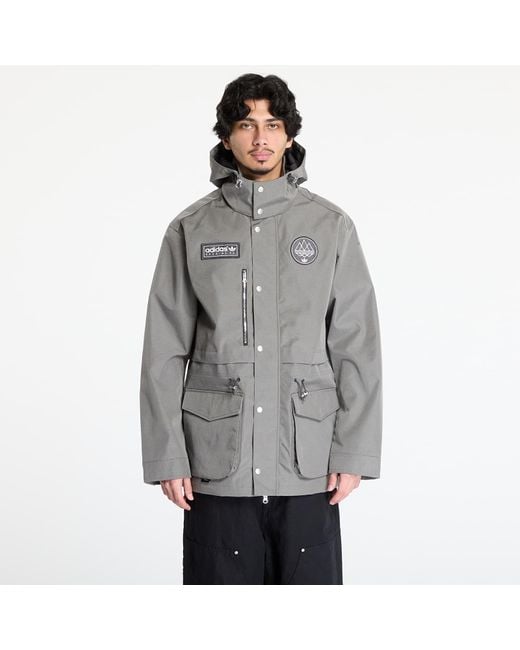 Adidas Originals Gray Parka Spezial F.C. Anorak Jacket for men