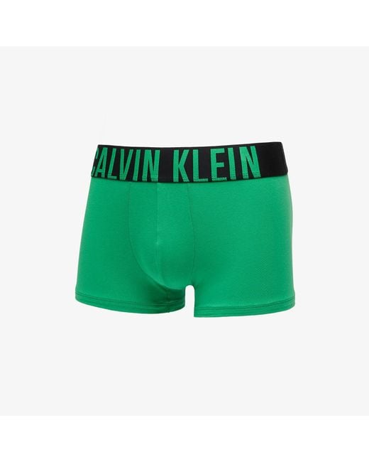 Calvin Klein Intense Power Cotton Stretch Trunk 3-Pack/ Blossom in het Green voor heren