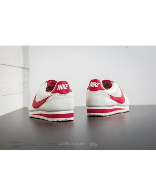 Nike Classic Cortez Leather Se Sail/ Gym Red for Men | Lyst