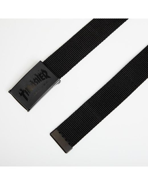 Cintura Flame Logo Web Belt di Thrasher in Black