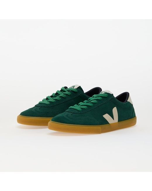 Veja Green Sneakers W Volley Suede Poker_Pierre
