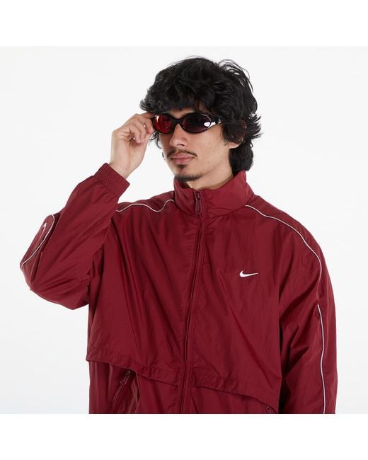 Nike Sportswear Solo Swoosh Woven Track Jacket Team Red/ White voor heren