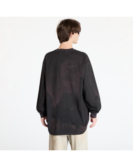 A Bathing Ape T-Shirt Overprint Logo Relaxed Fit Long Sleeve Tee in Black für Herren