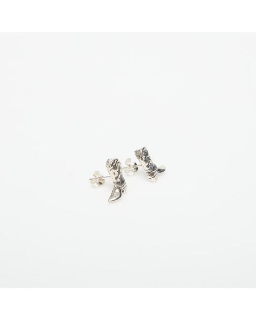 Twojeys White Earrings Boot Stud Earrings