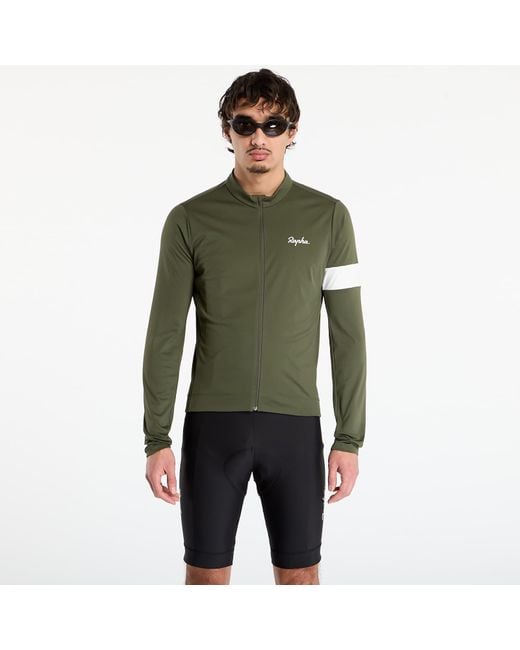 Rapha Jersey Core Thermal Long Sleeve Jersey Dark in het Green voor heren