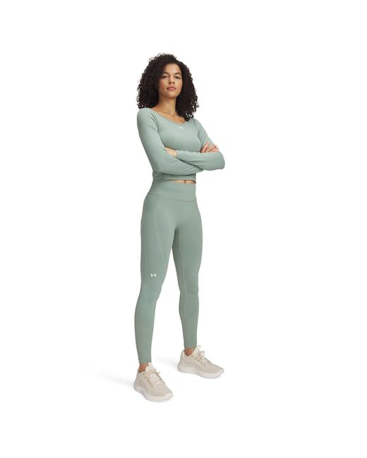 Under Armour Train Seamless Dameslegging Silica Groente Wit in het Green